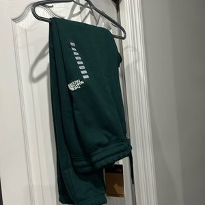 The north face Forest green the north face sweat pants women’s large